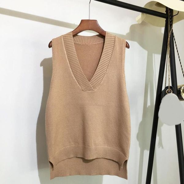 women's vests autumn korean women knitted sweater sleeveless loose vest ladies v-neck pullover teenager girls waistcoat pull femme, Black;white
women's vests autumn korean women knitted sweater sleeveless loose vest ladies v-neck pullover teenager girls waistcoat pull femme, Black;white