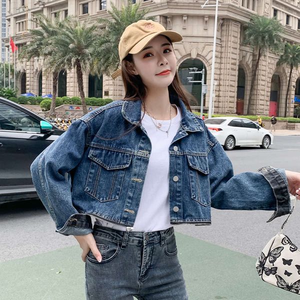 cool and short fried women's street 2021 spring jeans jacket autumn new design sense niche stitching loose top, Black;brown
cool and short fried women's street 2021 spring jeans jacket autumn new design sense niche stitching loose top, Black;brown