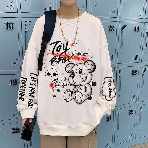 cartoon bear bodyguard men's spring and autumn fashion hip hop with large loose jacket, Black
cartoon bear bodyguard men's spring and autumn fashion hip hop with large loose jacket, Black