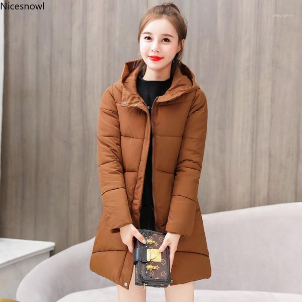 fashion medium long solid stand collar winter jacket women slim hooded down parka coat female warm outerwear, Black
fashion medium long solid stand collar winter jacket women slim hooded down parka coat female warm outerwear, Black