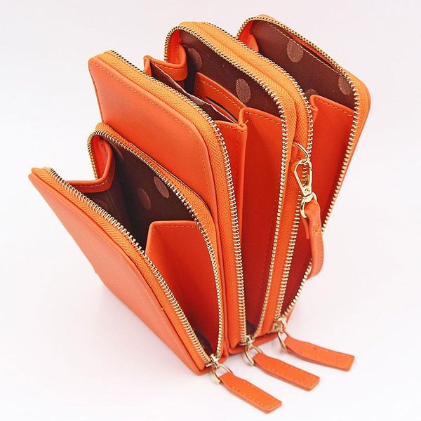 card holders crossbody cell phone shoulder bag pu leather handbags 3 zipper pockets with detachable strap d88, Brown;gray
card holders crossbody cell phone shoulder bag pu leather handbags 3 zipper pockets with detachable strap d88, Brown;gray