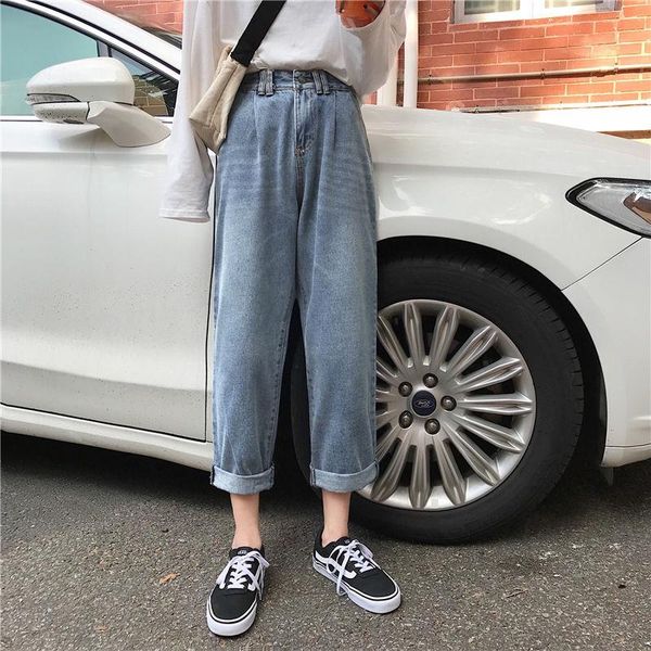 women's jeans boyfriend women all-match loose casual high waist jean pants 2021 korean style vintage ankle-length denim p614, Blue
women's jeans boyfriend women all-match loose casual high waist jean pants 2021 korean style vintage ankle-length denim p614, Blue