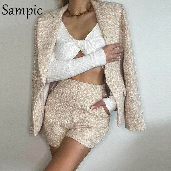 women's tracksuits sampic elegant woolen women autumn winter shorts female suit long sleeve blazer and high waisted two piece set, Gray
women's tracksuits sampic elegant woolen women autumn winter shorts female suit long sleeve blazer and high waisted two piece set, Gray