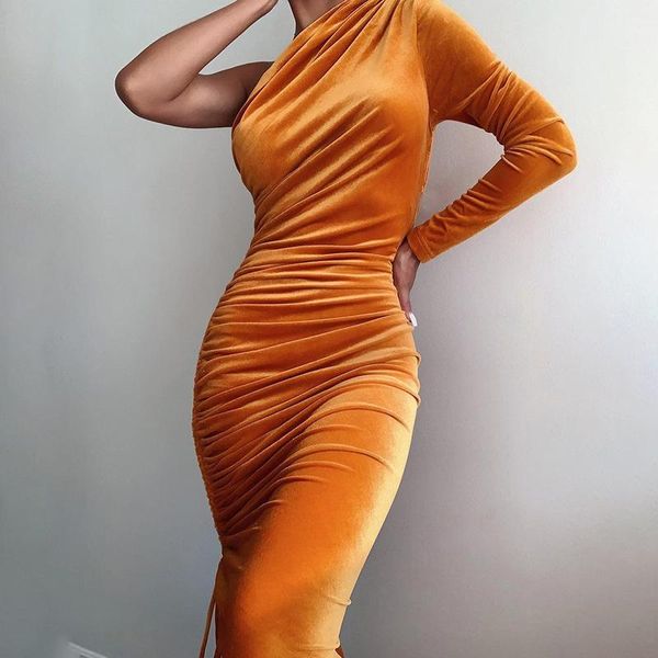 casual dresses autumn winter sheath one shoulder women long sleeve bodycon ruched midi dress party office ladies yellow black for choic, Black;gray
casual dresses autumn winter sheath one shoulder women long sleeve bodycon ruched midi dress party office ladies yellow black for choic, Black;gray