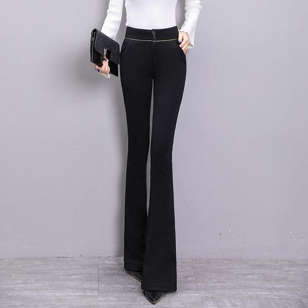 women's pants & capris women 2021 spring autumn fashion high waist slim trousers female long solid color ladies casual flare q746, Black;white
women's pants & capris women 2021 spring autumn fashion high waist slim trousers female long solid color ladies casual flare q746, Black;white