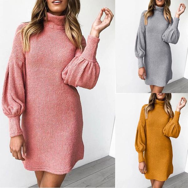 casual dresses 2021 women elegant sweater knitted turtleneck long sleeve solid loose thicken fashion basic autumn winter dress, Black;gray
casual dresses 2021 women elegant sweater knitted turtleneck long sleeve solid loose thicken fashion basic autumn winter dress, Black;gray