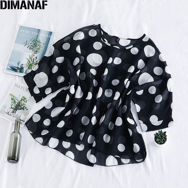 women's blouses & shirts dimanaf summer plus size women blouse lady tunic chiffon casual print polka dot black thin oversize female cl, White
women's blouses & shirts dimanaf summer plus size women blouse lady tunic chiffon casual print polka dot black thin oversize female cl, White