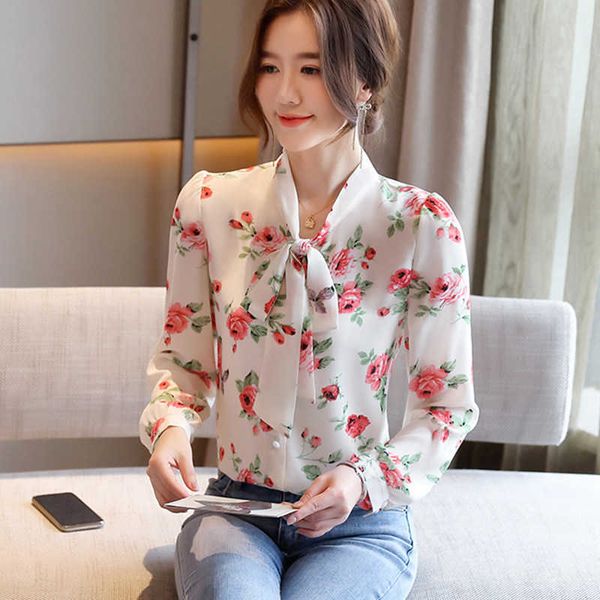 korean chiffon women blouses long sleeve shirts autumn woman floral plus size office lady print 210531, White
korean chiffon women blouses long sleeve shirts autumn woman floral plus size office lady print 210531, White