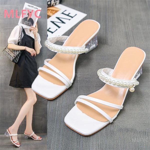 slippers pearl beaded casual sandals 2021 open-toed square heel crystal set thick high women's shoes, Black
slippers pearl beaded casual sandals 2021 open-toed square heel crystal set thick high women's shoes, Black