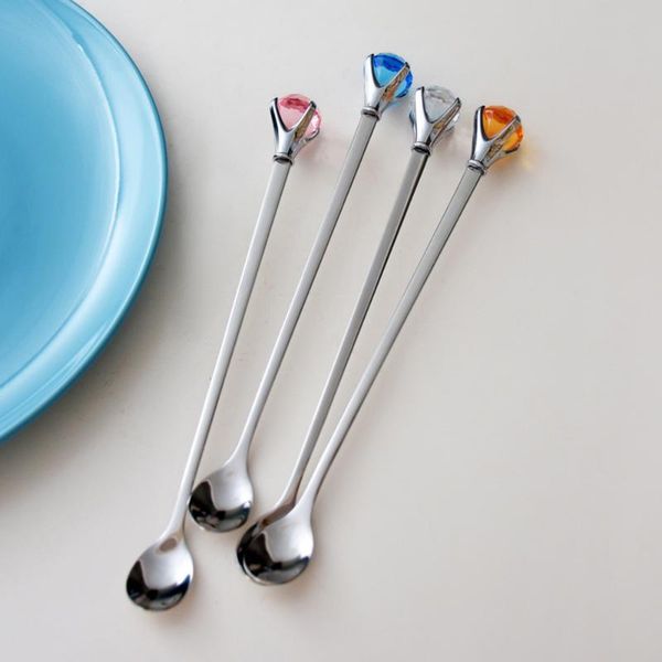 stainless steel mixing cocktail spoon with rhinestone long handled for drink coffee mixing stirring barware drink tool
stainless steel mixing cocktail spoon with rhinestone long handled for drink coffee mixing stirring barware drink tool