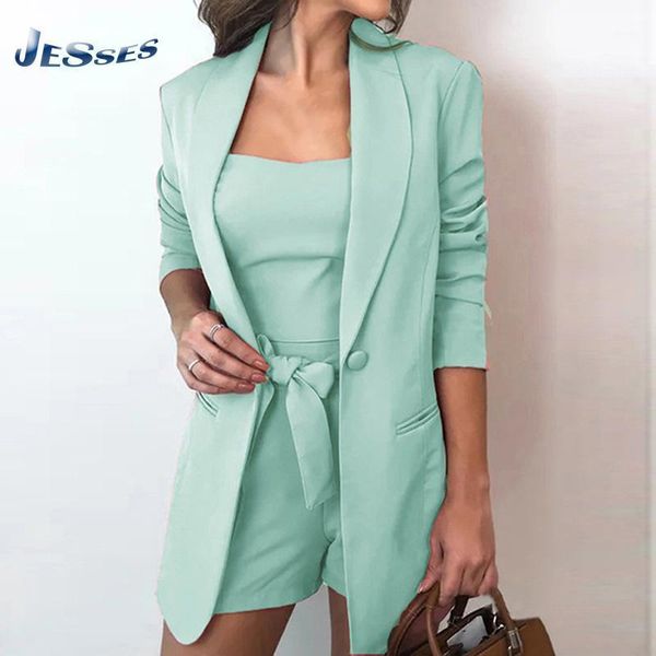 office slim woman suit lake blue three piece for lady spring set buttons long-sleeve blazer stts elegant female women's tra, Gray
office slim woman suit lake blue three piece for lady spring set buttons long-sleeve blazer stts elegant female women's tra, Gray