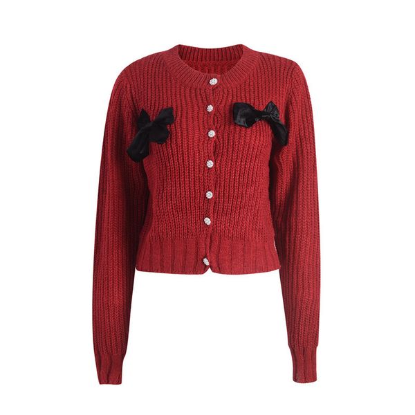 2021 new red christmas sweater autumn winter fashion bow o-neck long sleeve knitted cardigan femme ts0r, White;black
2021 new red christmas sweater autumn winter fashion bow o-neck long sleeve knitted cardigan femme ts0r, White;black