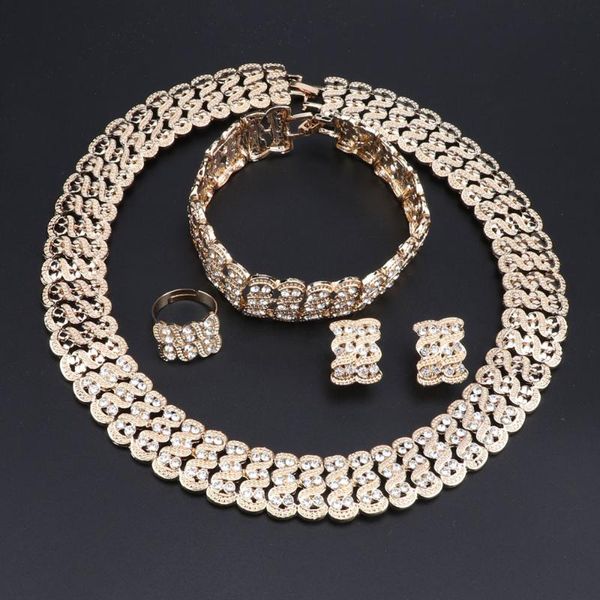 earrings & necklace oeoeos jewelry sets wedding crystal fashion bridal african gold color necklaceearrings bracelet ring women party, Silver
earrings & necklace oeoeos jewelry sets wedding crystal fashion bridal african gold color necklaceearrings bracelet ring women party, Silver