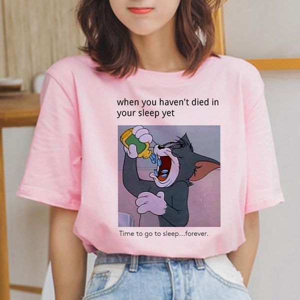 2021 new frozen spoof cat and mouse funny print t-shirts pink fashion women clothes harajuku short sleeve streetwear s-xxl, White
2021 new frozen spoof cat and mouse funny print t-shirts pink fashion women clothes harajuku short sleeve streetwear s-xxl, White