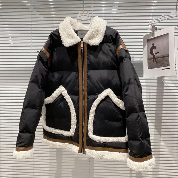 2021 new winter women's lapel long sleeve double wool pocket seam thick skin dfrd, Black
2021 new winter women's lapel long sleeve double wool pocket seam thick skin dfrd, Black