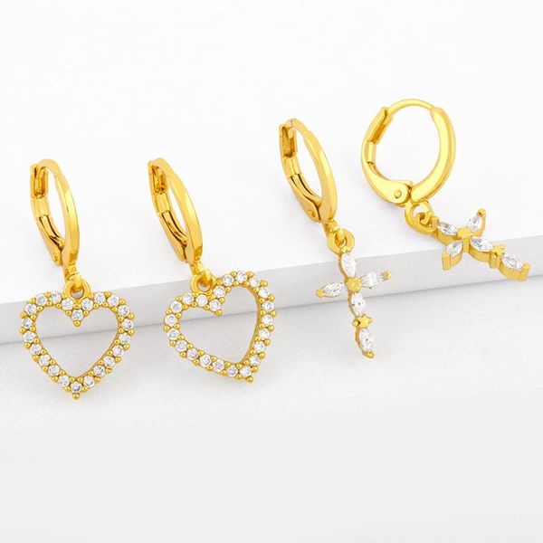stud lexie diary 2021 creative cool hiphop heart cross zircon genuine gold plated earrings for women accessory jewelry, Golden;silver
stud lexie diary 2021 creative cool hiphop heart cross zircon genuine gold plated earrings for women accessory jewelry, Golden;silver