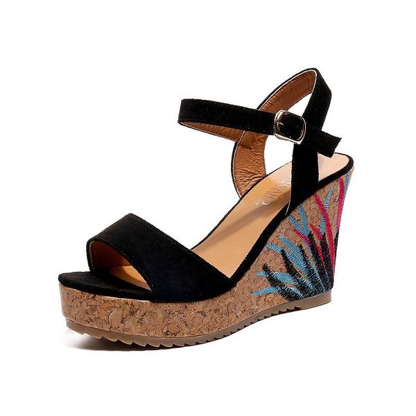 2021 new 10cm wedge sandals women summer waterproof platform thick bottom suede fashion women shoes high heels platform sandals, Black
2021 new 10cm wedge sandals women summer waterproof platform thick bottom suede fashion women shoes high heels platform sandals, Black