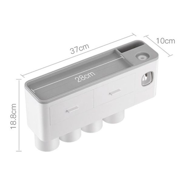 toothbrush holders automatic toothpaste dispenser wall mounted cosmetic organizer washroom el punch holder space saving home 
toothbrush holders automatic toothpaste dispenser wall mounted cosmetic organizer washroom el punch holder space saving home