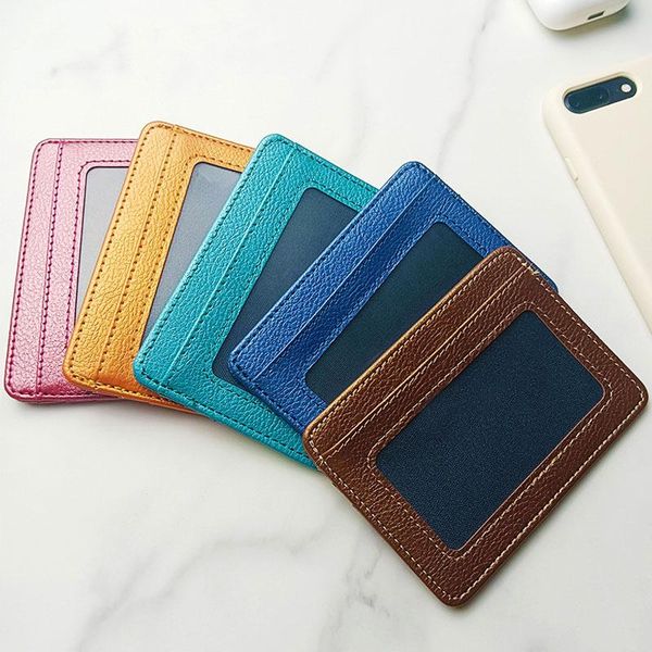 card holders 1pc men women durable slim simple travel lichee leather bank business id wallet holder case with coin purse bag, Brown;gray
card holders 1pc men women durable slim simple travel lichee leather bank business id wallet holder case with coin purse bag, Brown;gray