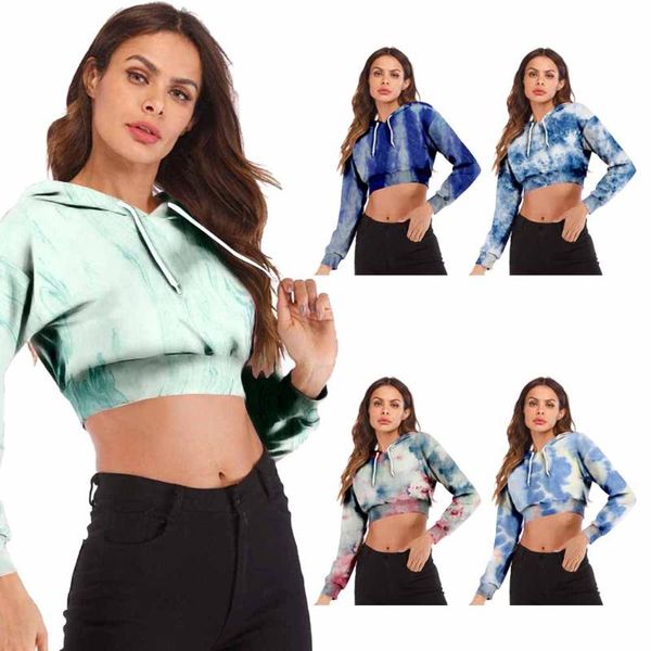 women's hoodies & sweatshirts fashion hooded women 2021 long sleeve short sweatshirt tie dye pattern aesthetic clothing daily casual s, Black
women's hoodies & sweatshirts fashion hooded women 2021 long sleeve short sweatshirt tie dye pattern aesthetic clothing daily casual s, Black