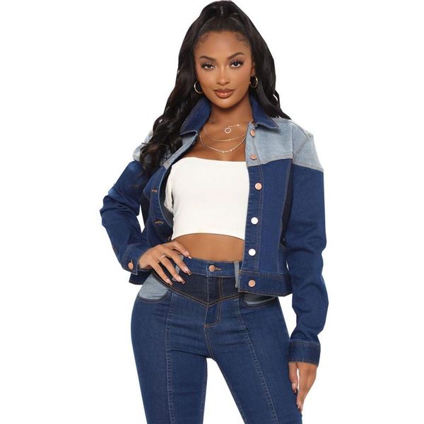 women's jackets selling fashion short women long sleeve lapel single breasted slim fitting denim jacket outwear, Black;brown
women's jackets selling fashion short women long sleeve lapel single breasted slim fitting denim jacket outwear, Black;brown