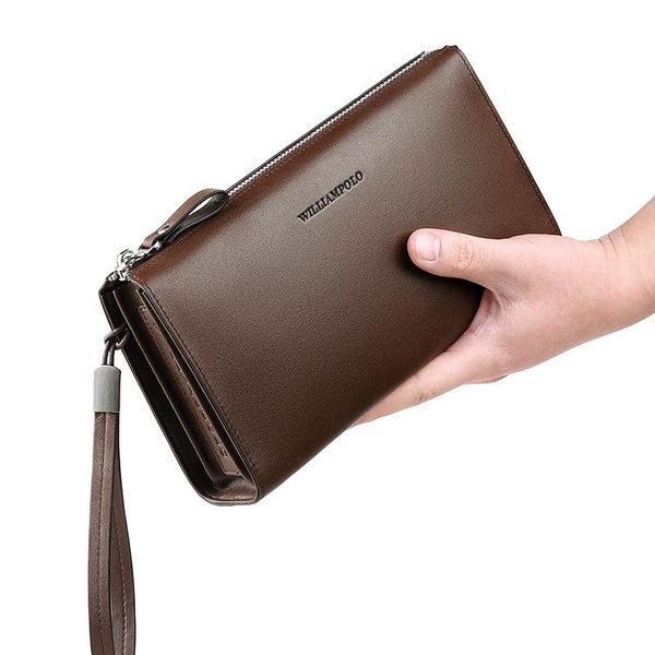 wallets wallet for men minimalist business genuine leather handbag williampolo fashion zipper multiple internal compartments clutch bag, Red;black
wallets wallet for men minimalist business genuine leather handbag williampolo fashion zipper multiple internal compartments clutch bag, Red;black