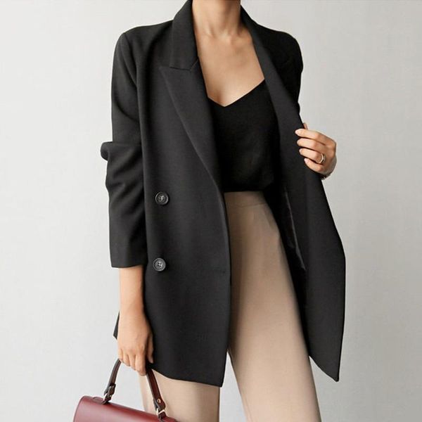 women's suits & blazers spring and autumn suit ladies jacket mid-length loose ol solid korean fashion temperament blazer, White;black
women's suits & blazers spring and autumn suit ladies jacket mid-length loose ol solid korean fashion temperament blazer, White;black