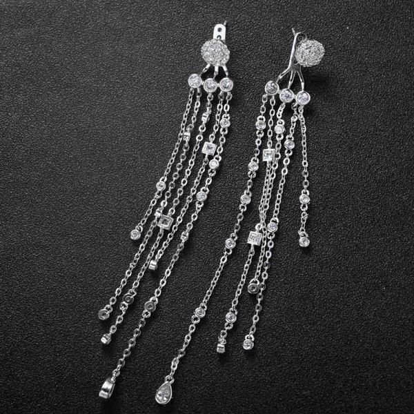 godki luxury long tassel cubic zirconia women engagement jacket earrings studs party gift, Golden
godki luxury long tassel cubic zirconia women engagement jacket earrings studs party gift, Golden