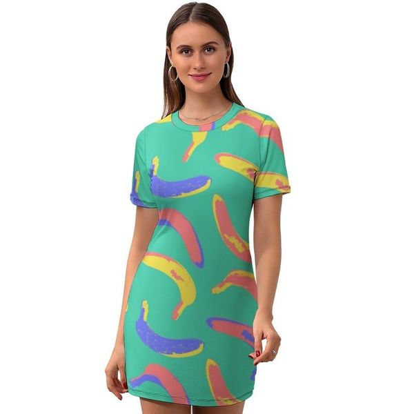 casual dresses banana dress short sleeve sale summer bodycon teen patterns spandex simple one-piece, Black;gray
casual dresses banana dress short sleeve sale summer bodycon teen patterns spandex simple one-piece, Black;gray