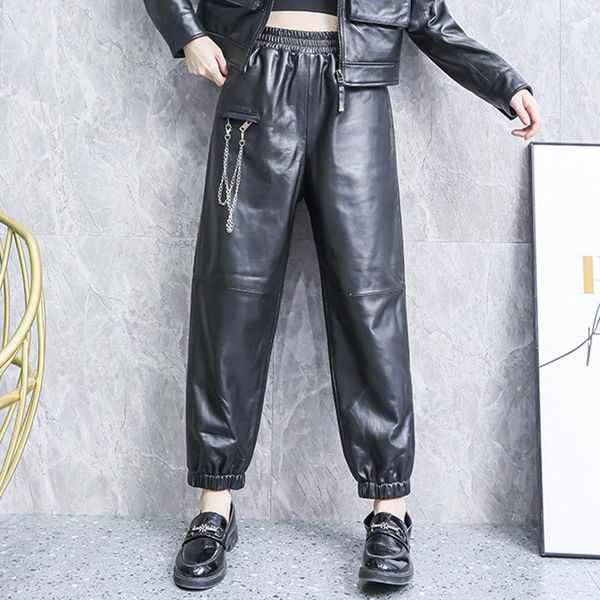 women's pants & capris autumn 2021 real leather nine point high waist small leg sheep straight fashion, Black;white
women's pants & capris autumn 2021 real leather nine point high waist small leg sheep straight fashion, Black;white