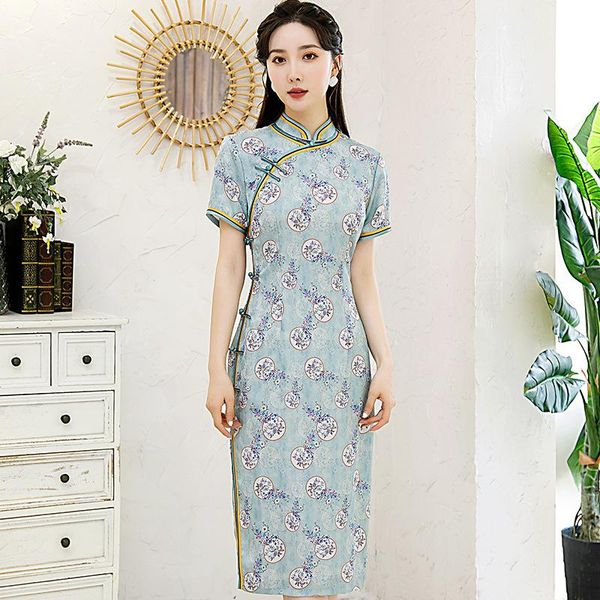ethnic clothing chinese satin cheongsam large size 3xl autumu lady qipao mid length bride wedding dresses slim short sleeve vestidos, Red
ethnic clothing chinese satin cheongsam large size 3xl autumu lady qipao mid length bride wedding dresses slim short sleeve vestidos, Red