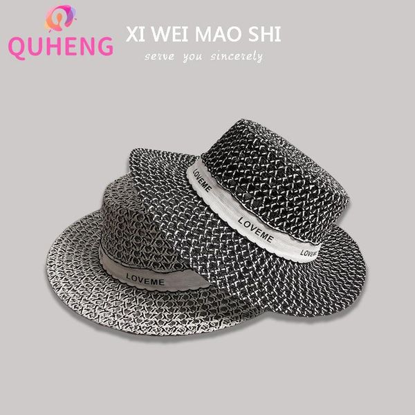 wide brim hats quheng plaid straw hat women basin beach sunshade summer black and white all-match fashion sun m168, Blue;gray
wide brim hats quheng plaid straw hat women basin beach sunshade summer black and white all-match fashion sun m168, Blue;gray