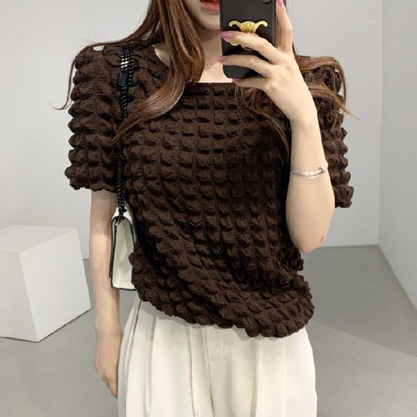 women's blouses & shirts summer retro blouse female round neck pullover loose three-dimensional texture blusa solid color puff sleeve s, White
women's blouses & shirts summer retro blouse female round neck pullover loose three-dimensional texture blusa solid color puff sleeve s, White