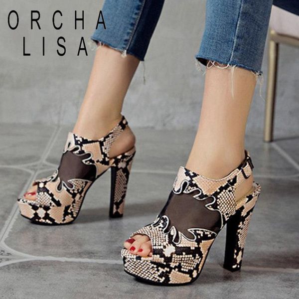 sandals orcha lisa 2021 women open toe 11.5cm block heels buckle snake-skin mesh stylish platform big size 34-50 a3911, Black
sandals orcha lisa 2021 women open toe 11.5cm block heels buckle snake-skin mesh stylish platform big size 34-50 a3911, Black