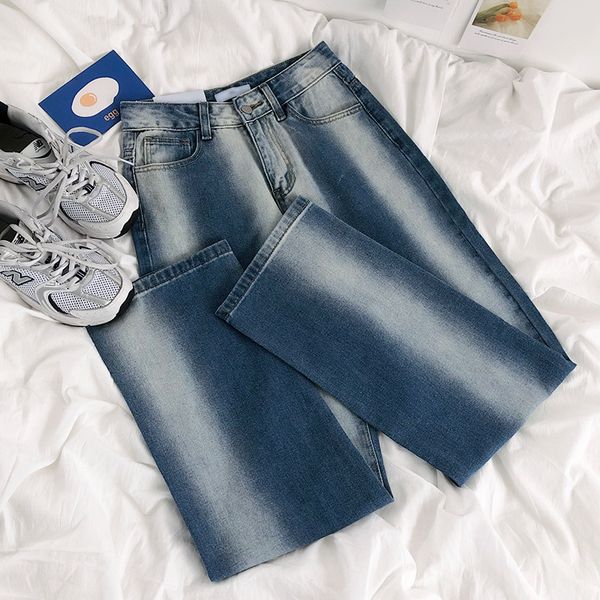 2021 new mooirue spring fashion women gradient jeans high waist wide leg denim pants bottom za16, Blue
2021 new mooirue spring fashion women gradient jeans high waist wide leg denim pants bottom za16, Blue