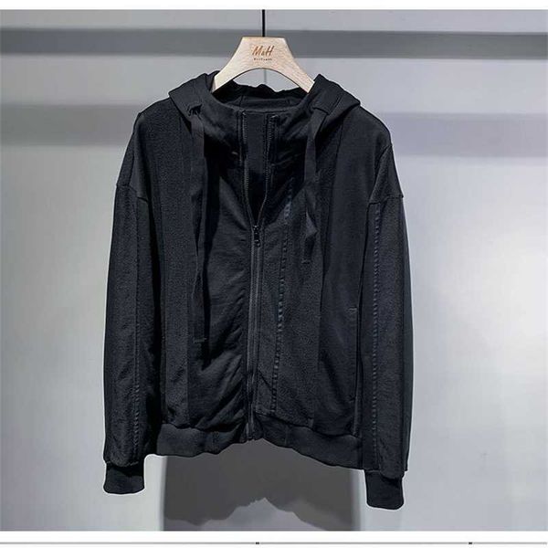 chenkuo fashion personalized printed hooded knitted cardigan men's autumn loose front and back stitching sweater, Black;brown
chenkuo fashion personalized printed hooded knitted cardigan men's autumn loose front and back stitching sweater, Black;brown