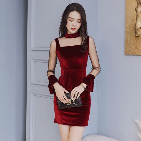 casual dresses autumn winter long sleeve soft zipper wrap velvet mini dress mesh patchwork see through women bodycon ladies, Black;gray
casual dresses autumn winter long sleeve soft zipper wrap velvet mini dress mesh patchwork see through women bodycon ladies, Black;gray