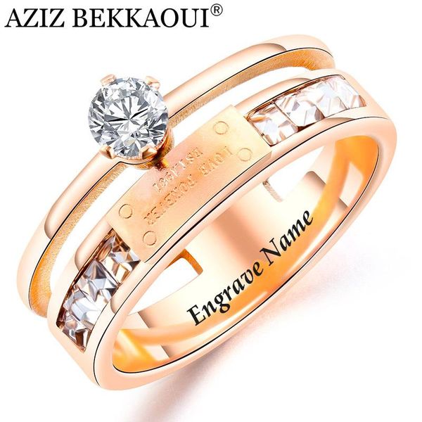 cluster rings aziz bekkaoui unique rose gold engrave name double layer crystal ring for women stainless steel romantic wedding jewelry, Golden;silver
cluster rings aziz bekkaoui unique rose gold engrave name double layer crystal ring for women stainless steel romantic wedding jewelry, Golden;silver