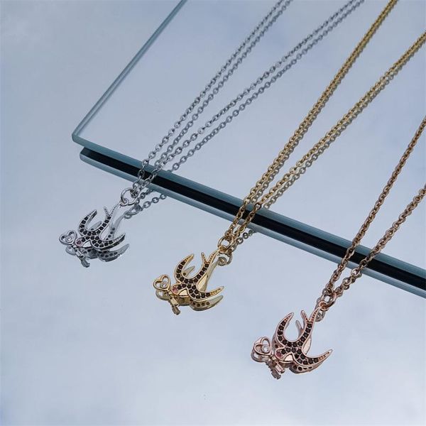 pendant necklaces ladies chain necklace bird jewelry couple gold copper alloy accessories collares de moda 2021, Silver
pendant necklaces ladies chain necklace bird jewelry couple gold copper alloy accessories collares de moda 2021, Silver