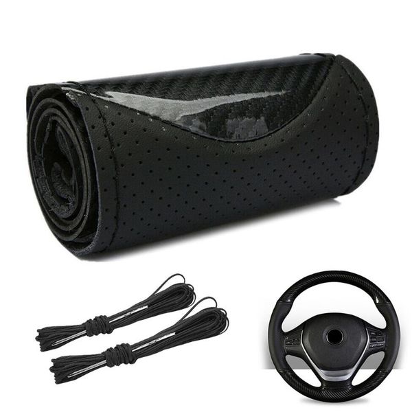 steering wheel covers 15\\\"/38cm cover accessories carbon leather with needles&thread
steering wheel covers 15\\\"/38cm cover accessories carbon leather with needles&thread