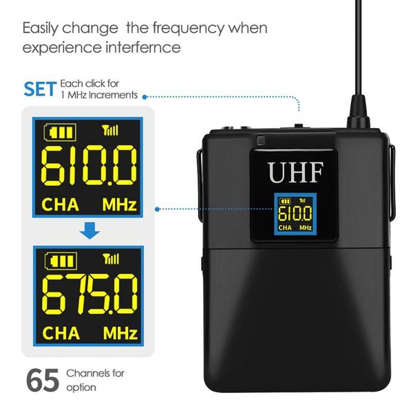uhf wireless lavalier microphone professional wireless microphone system receiver transmitter for camcorder recorder
uhf wireless lavalier microphone professional wireless microphone system receiver transmitter for camcorder recorder