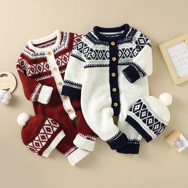 jumpsuits christmas baby girls boys knitted romper + hats cotton warm long sleeve infant rompers born autumn winter clothes sets, Blue
jumpsuits christmas baby girls boys knitted romper + hats cotton warm long sleeve infant rompers born autumn winter clothes sets, Blue