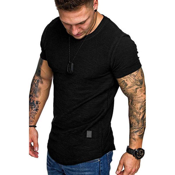 european men's 2021 solid color sbby cotton t-shirt round neck sports leisure short sleeve for men, White;black
european men's 2021 solid color sbby cotton t-shirt round neck sports leisure short sleeve for men, White;black