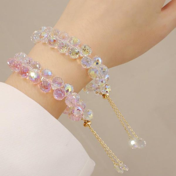 charm bracelets 2021korean design fashion k9 crystals bracelet beads chips jewelry adjustable pink clear, Golden;silver
charm bracelets 2021korean design fashion k9 crystals bracelet beads chips jewelry adjustable pink clear, Golden;silver