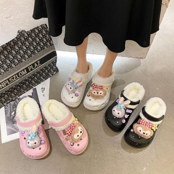 slippers sandalias mujer hole women shoes plush velvet baotou outer sandles platform slides chaussure thick-soled beach cotton, Black
slippers sandalias mujer hole women shoes plush velvet baotou outer sandles platform slides chaussure thick-soled beach cotton, Black