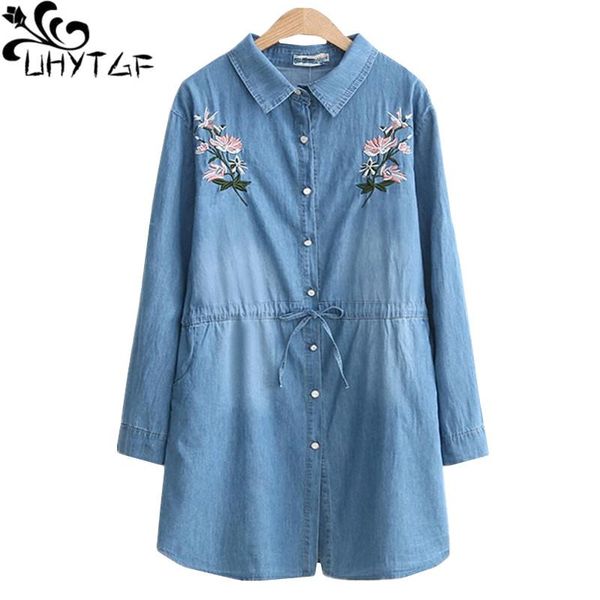 women's jackets uhytgf oversized jacket women fashion embroidery autumn denim shirts female mid-length jeans jaqueta feminina 436, Black;brown
women's jackets uhytgf oversized jacket women fashion embroidery autumn denim shirts female mid-length jeans jaqueta feminina 436, Black;brown