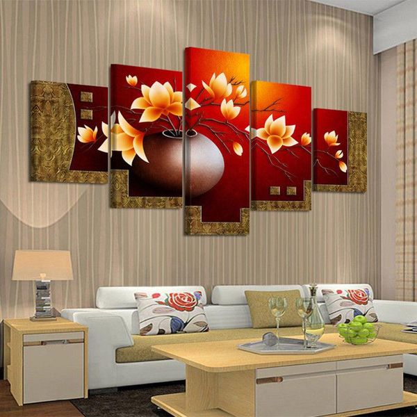 tapestries oil patntings 5 piece picture flower vase canvas art print painting living room paintings home decoration accessories
tapestries oil patntings 5 piece picture flower vase canvas art print painting living room paintings home decoration accessories