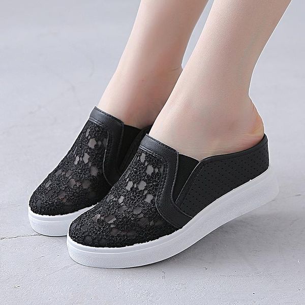 2021 sandals and slippers women's new korean version of the thick bottom wedge with baotou half drag women35-40, Black
2021 sandals and slippers women's new korean version of the thick bottom wedge with baotou half drag women35-40, Black