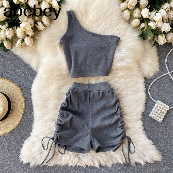 women's tracksuits casual women 2 piece set solid summer fashion one shoulder sleeveless crop and drawstring shorts workout, Gray
women's tracksuits casual women 2 piece set solid summer fashion one shoulder sleeveless crop and drawstring shorts workout, Gray