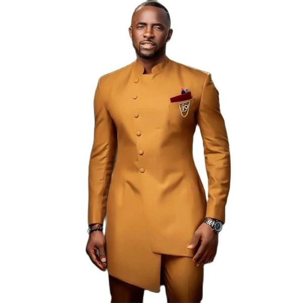 men's suits & blazers golden slim fit men for wedding with stand collar groom tuxedos 2pcs (jacket+pants) bridegroom male fashion prom, White;black
men's suits & blazers golden slim fit men for wedding with stand collar groom tuxedos 2pcs (jacket+pants) bridegroom male fashion prom, White;black